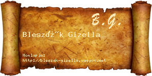 Bleszák Gizella névjegykártya